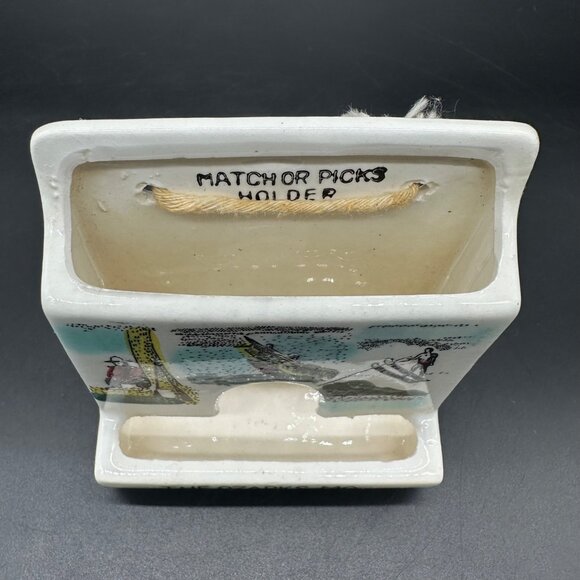 Vintage Match Toothpick Holder Ozarks Missouri Souvenir Mid Century Kitsch - Picture 5 of 8